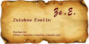 Zsivkov Evelin névjegykártya